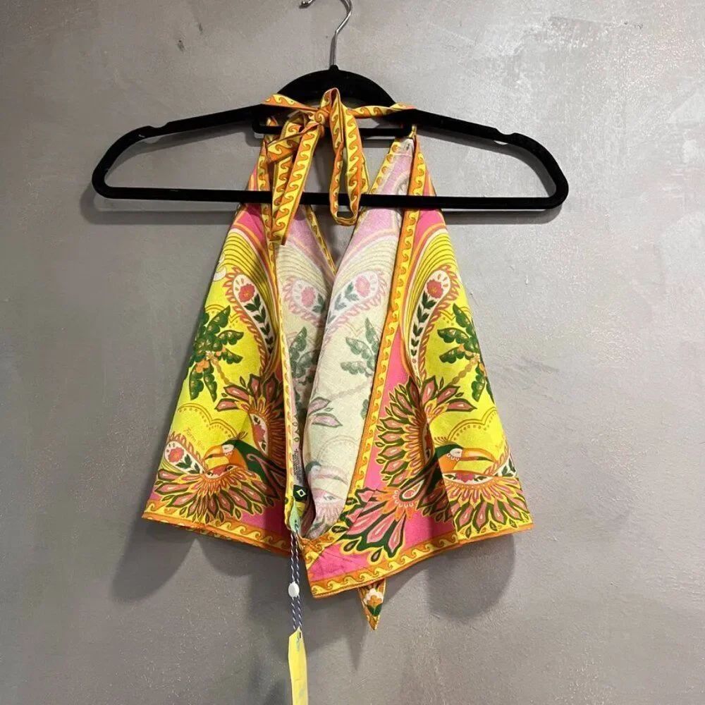 Farm Rio Brazil Palm Tree Halter Top - Picture 8 of 8
